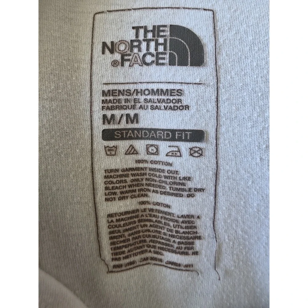 The North Face T-Shirt Men M White Crew Neck Cotton Tee Casual Athleisure